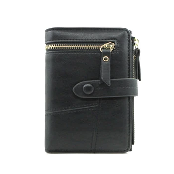 

Hot Selling Women Lady Girl Student Wallet Purse Folding Short Design PU Solid Color For Money Card -B5