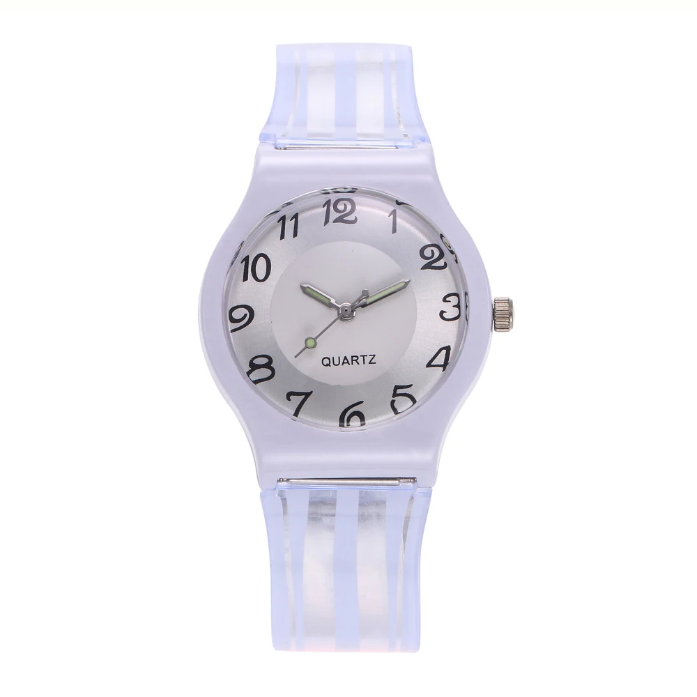 

8SEASONS Transparent Silicone Watchbands Jelly Quartz Wrist Watches Women Ladies Watch Clock Sports Fashion Jewelry 1 Piece