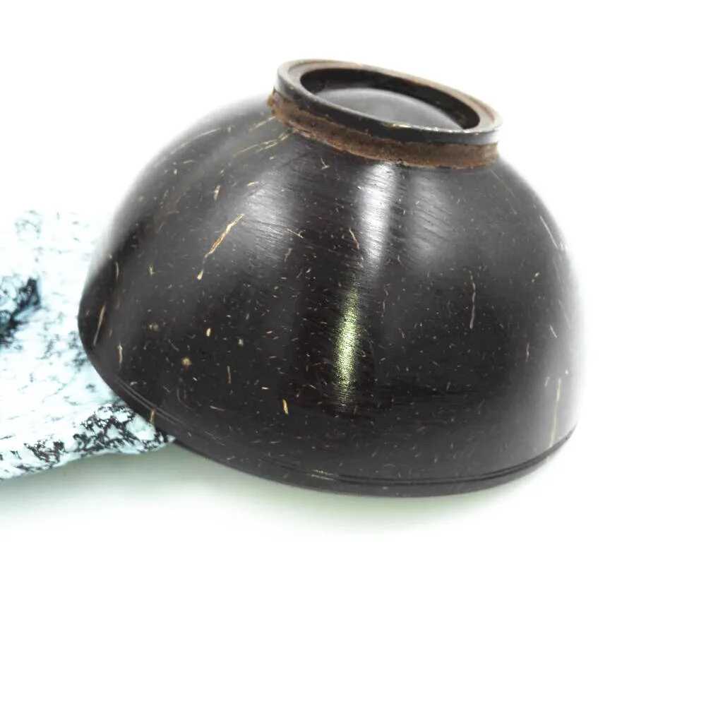 Натуральная миска из скорлупы кокоса Freehand наброски Natrual цвет чаши для риса и супа миска контейнер для еды Рождественский подарок набор посуды 1 шт