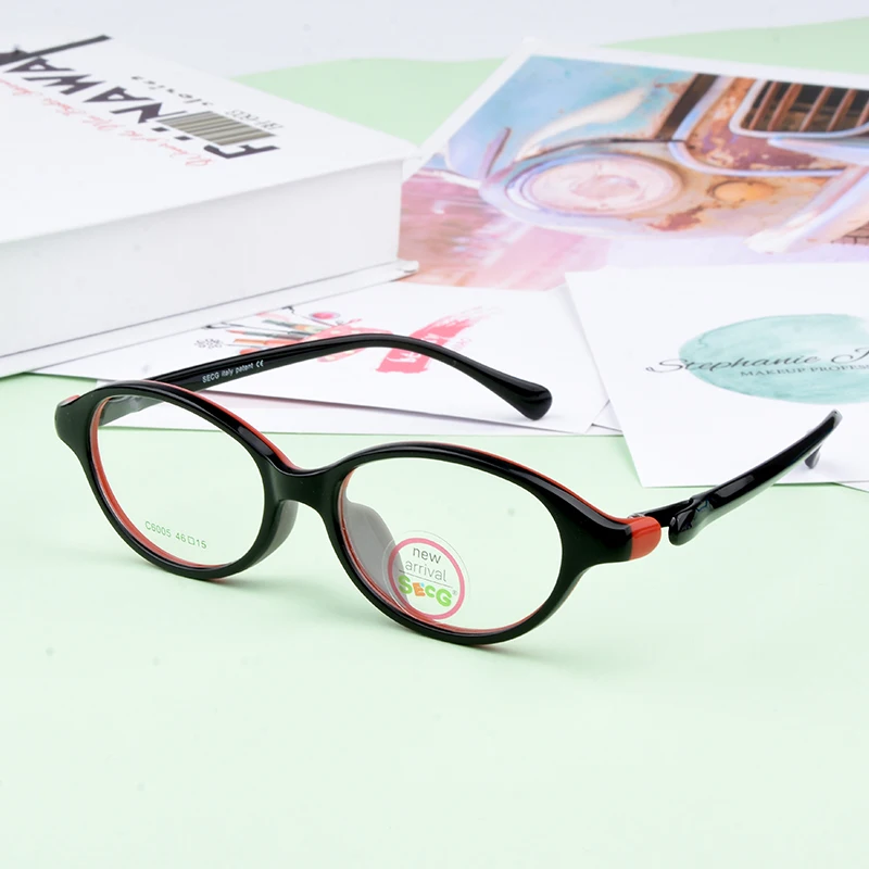 SECG Ultralight Children Girl Boy Eyeglasses Frames Myopia Prescription Eyewear Child Spectacle Frame Student Square Eye Glasses
