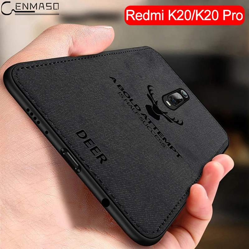

for Xiaomi Redmi K20 Note 7 6 5 Pro Case Colth Texture Silicone Soft Edge Protection Back Cover for Xiaomi Mi 9T Pro 8 9 SE Case