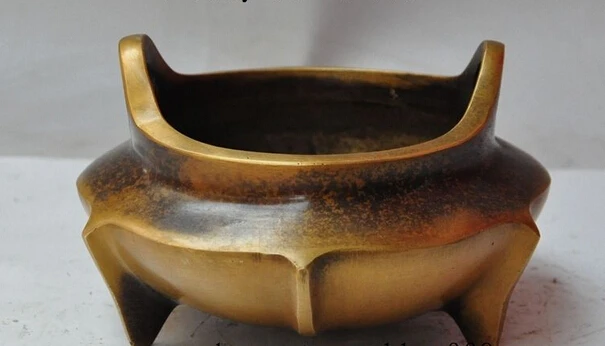 

bi003240 marked Tibet Buddhism Temple Bronze copper Joss Incense Burner Censer
