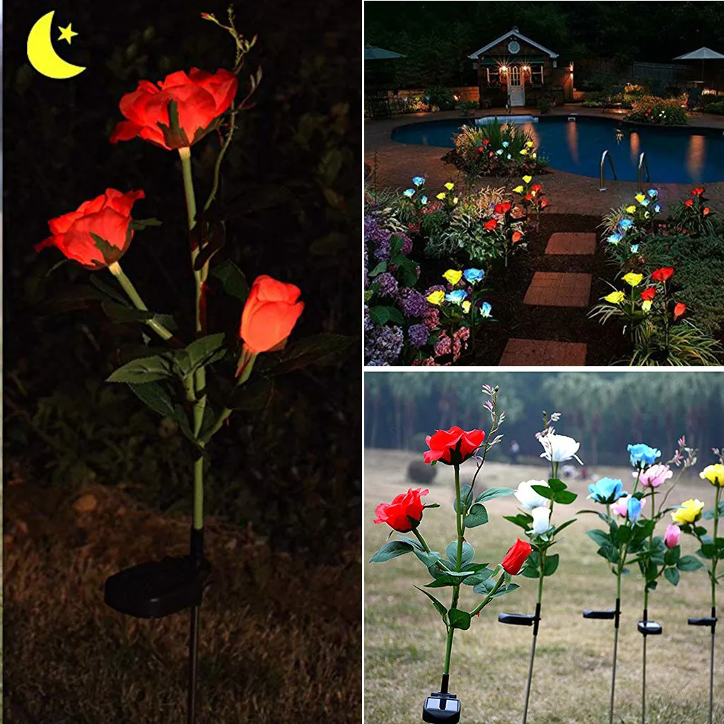 

Solar Garden Rose Light, Solar Powered Garden Flower Lights,Waterproof #30