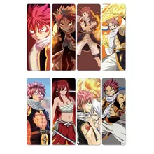 8 шт. Fairy Tail Аниме книга Знаки Водонепроницаемый прозрачный ПВХ пластиковая Закладка красивая книга Знаки подарок