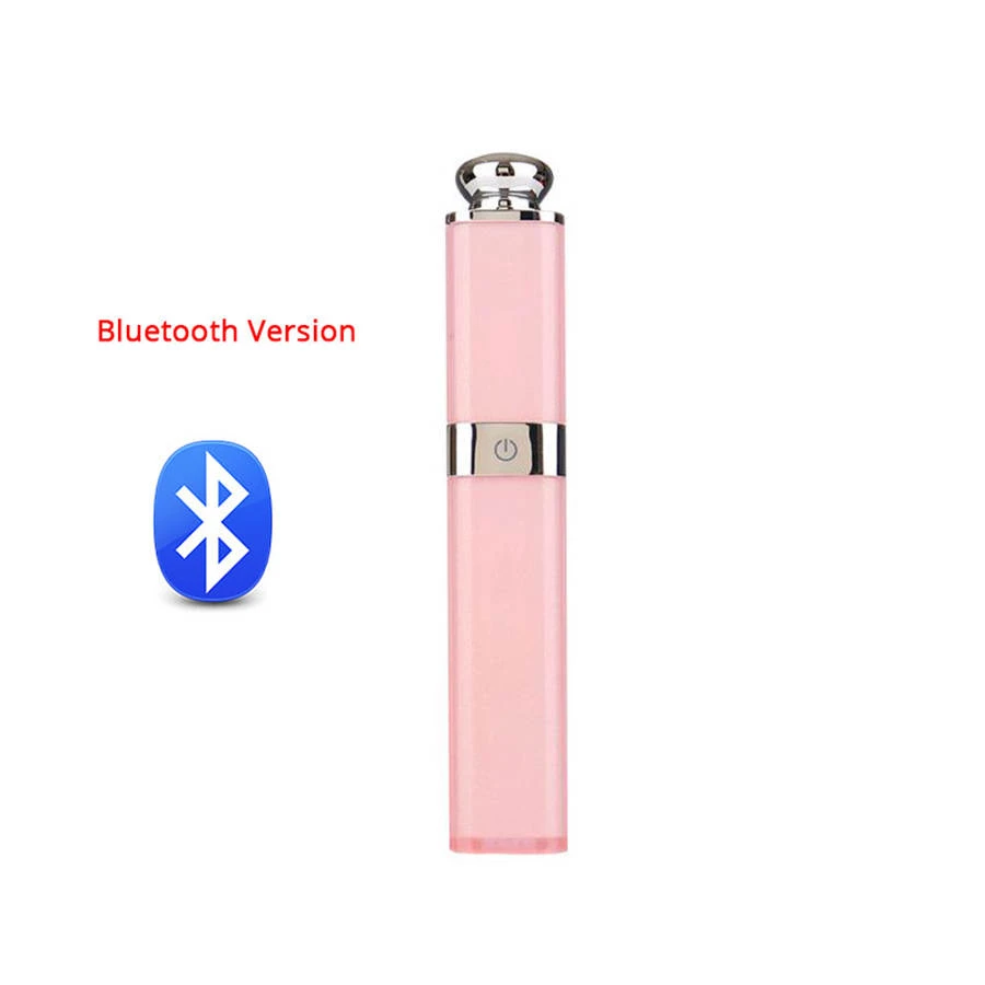 pink Bluetooth/проводной палка для селфи помада ню дизайн Монопод стик для iPhone X/6/6s/7/8/8 Plus для huawei Коврики 10/P10/P9 - Цвет: pink