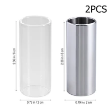 2 шт 60 мм Стеклянная горка из нержавеющей стали горка для гитары Запчасти для бас-гитары аксессуары для гитары