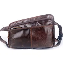 Для мужчин сумка на поясном ремне масло воск из натуральной кожи Винтаж прилив Для мужчин слинг нагрудная сумка для путешествий Хип бум поясная сумка