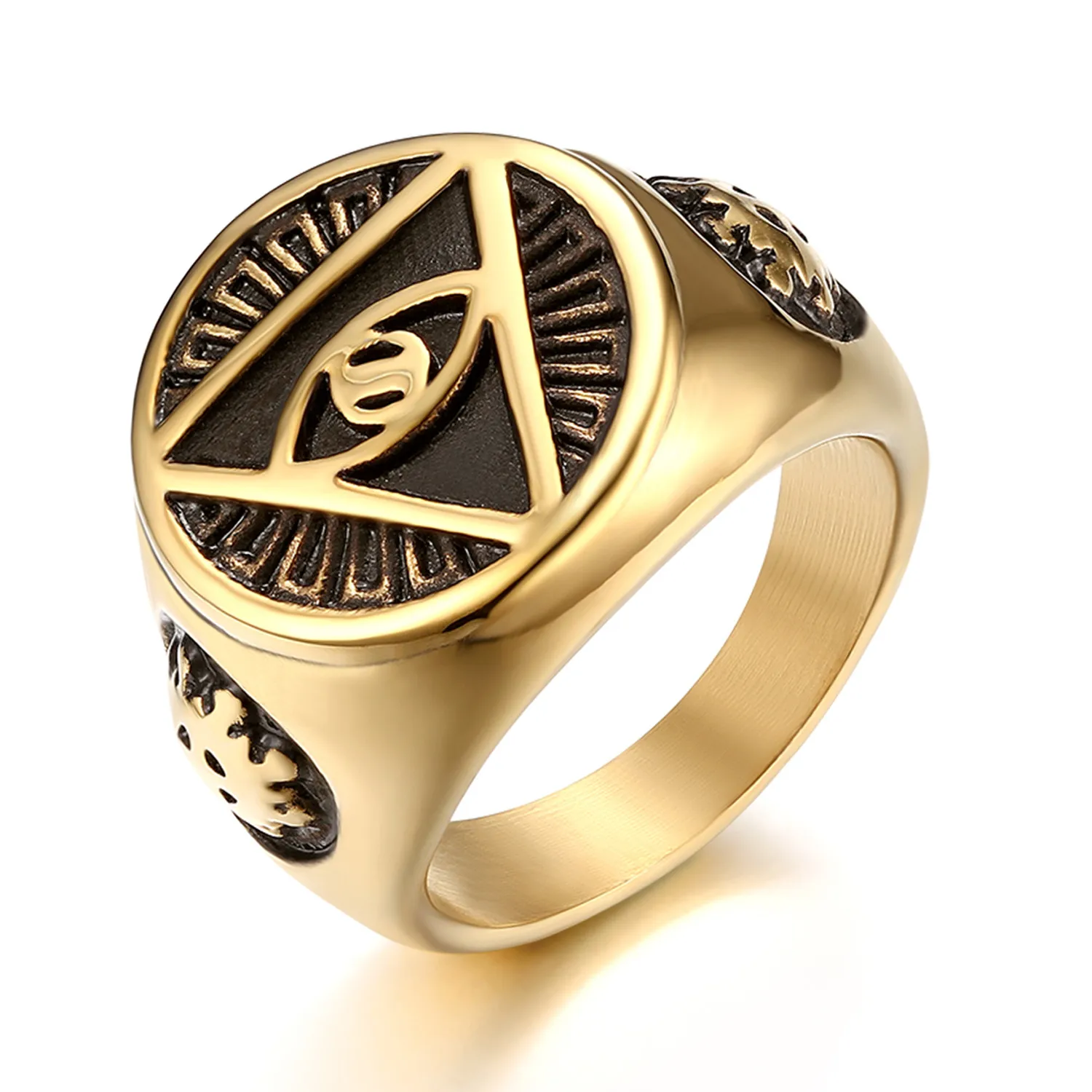

BONISKISS New Men Demon Eye Rings Charm Man Stainless Steel Silver Jewelry Ring Fast shipping Male aneis Cool Decoration