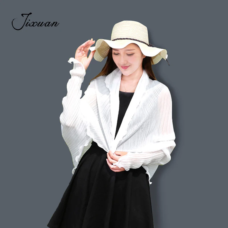 

Flounce Chiffon Scarf Women Fold Solid Summer Pashmina 2017 Hot Sale Spring Foulard Femme Fashion Designer Sunscreen Soft Shawl
