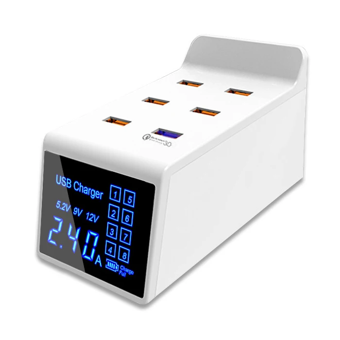 

Universal Quick Charge 3.0 Smart USB Charger Adapter Led Display Fast Charging Power Socket HUB Mobile Phone Travel Wall Charger