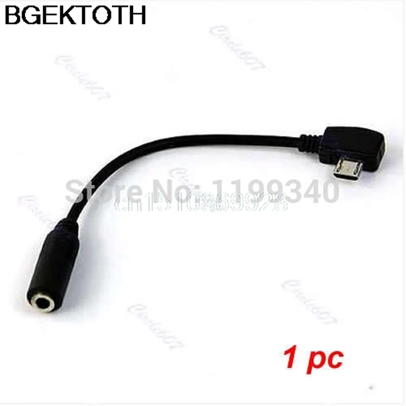 

Micro USB Jack to Headphone 3.5mm Earphone Adapter Socket Audio Cable Black