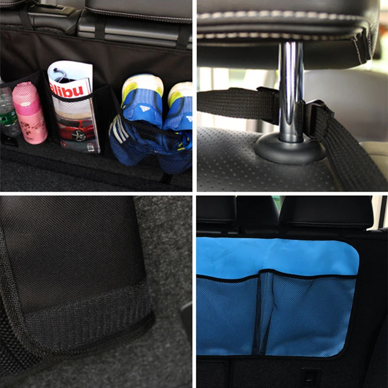 Органайзер на заднее сиденье автомобиля, сумка для хранения, подвесная, много сеток, карман, сумка для багажника, авто, аксессуары для интерьера