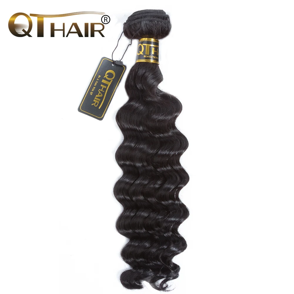Связки малайзийских волос распущенные, волнистые QThair Номера для человеческих волос Weave Связки можно купить 1/3/4 шт волос