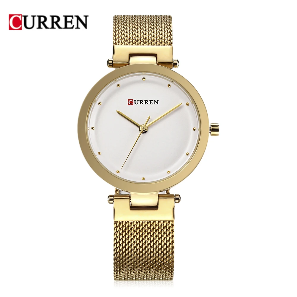 

CURREN 9005 Luxury Women Watch Famous Brands Gold Fashion Design Bracelet Watches Ladies Women Wrist Watches Relogio Femininos