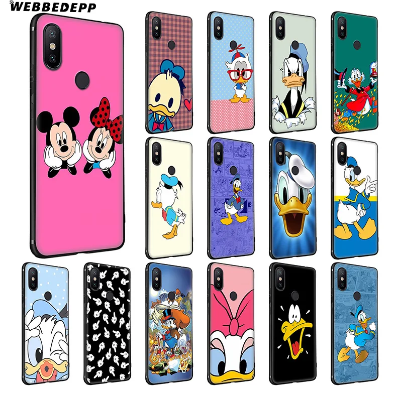 

WEBBEDEPP Cartoon Donald Duck Soft Silicone Case for Xiaomi Redmi Note 7 6 6A 5 4 4X 4A 5 S2 Plus Pro Lite for Redmi Go