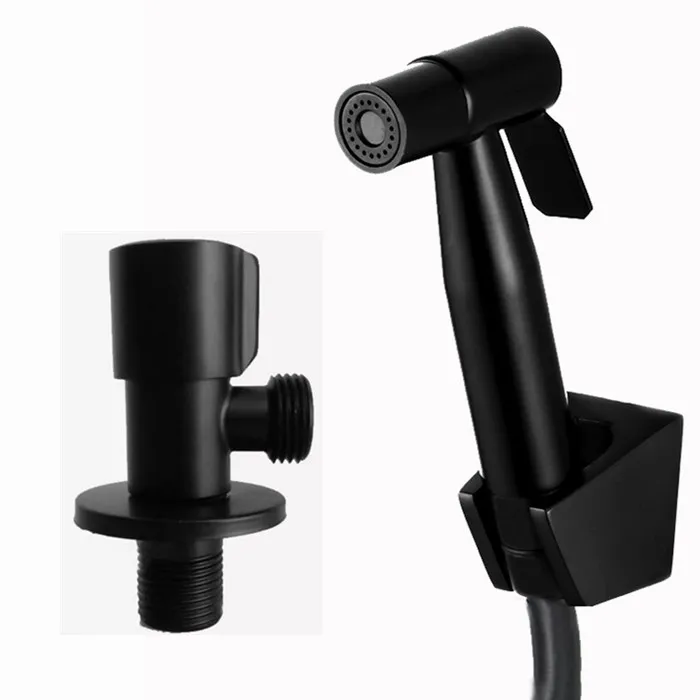 Handheld Bidet Spray Black Shower Sprayer Set Toilet Shattaf Sprayer