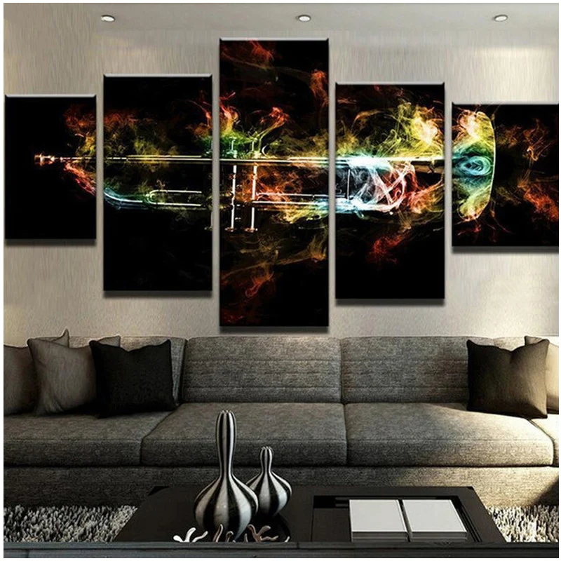 

Diy Diamond Painting Abstract Color Musical Instruments Flames Trumpet 5D Diamond Embroidery Cross Stitch Mozaik puzzleZP-2472