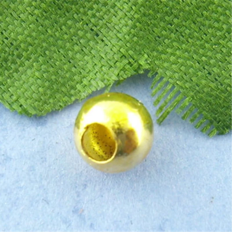 

Doreen Box hot- 300PCs Gold color Smooth Ball Spacers Beads 5mm in Dia. (B00870)