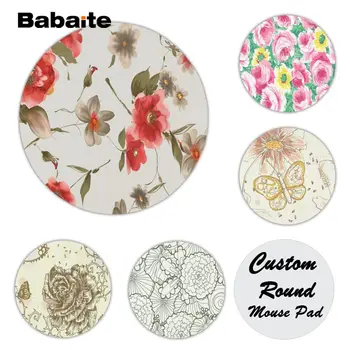 

Babaite New Arrivals Flowers Rubber Mouse Durable Desktop Mousepad Size for 200*200*2mm and 220*220*2mm Round Game Mousepad