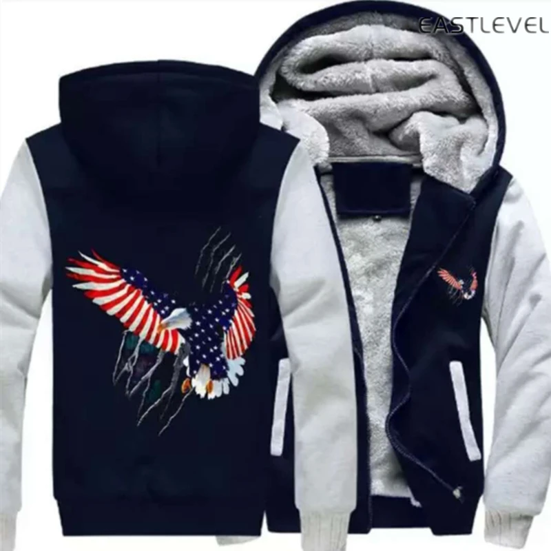 2017 Winter Hip Hop USA Flag Eagle pullover hoodie jacket coat Hoodies men cartoon Hoodies Sweatshirts Streetwear Plus Size 6XL 2017 Winter Hip Hop USA Flag Eagle pullover hoodie jacket coat Hoodies men cartoon Hoodies Sweatshirts Streetwear Plus Size 6XL