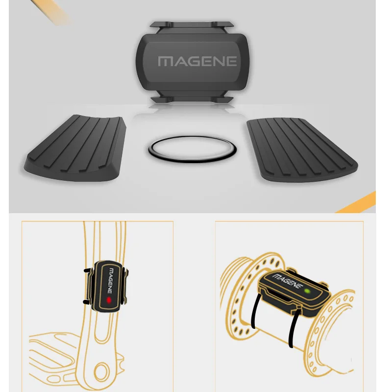 MAGENE gemini 200 210 датчик скорости Каденс муравей + Bluetooth для Strava garmin bryton велосипед