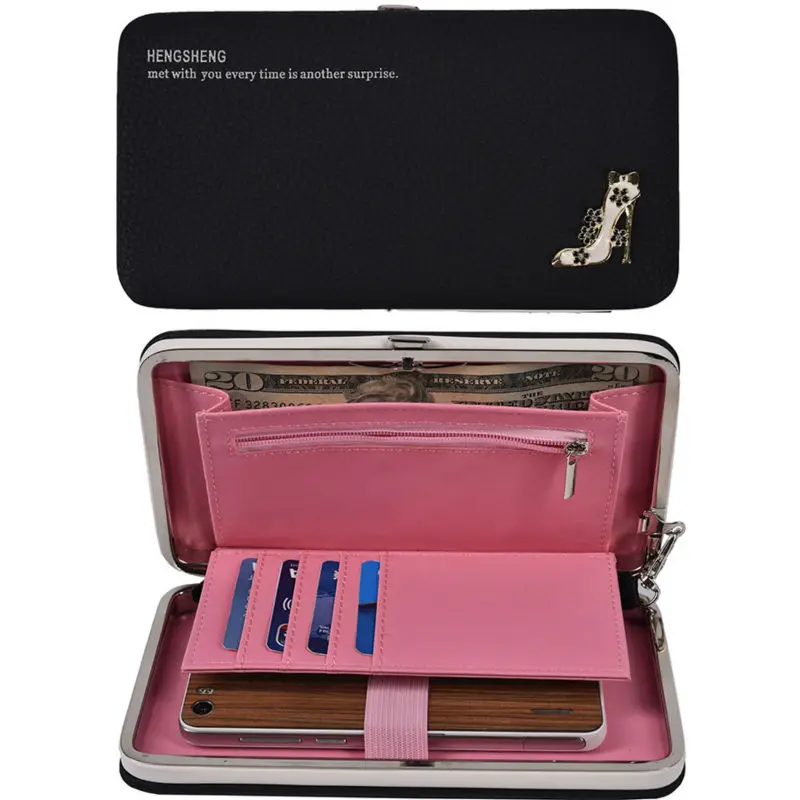 

Hengsheng Women's Wallert for Phone Organizer Long Brand Cards Holder Trifold Wallet for Women Hand Hold Purse Clutch Bag PH003