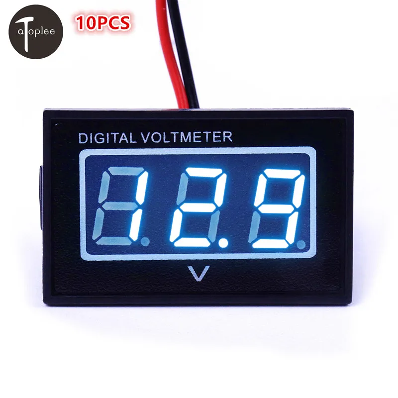 

10PCS DC15~120V Digital Voltage Meter Battery Gauge Car Blue LED Light Waterproof Dustproof Protection Electrical Instrument