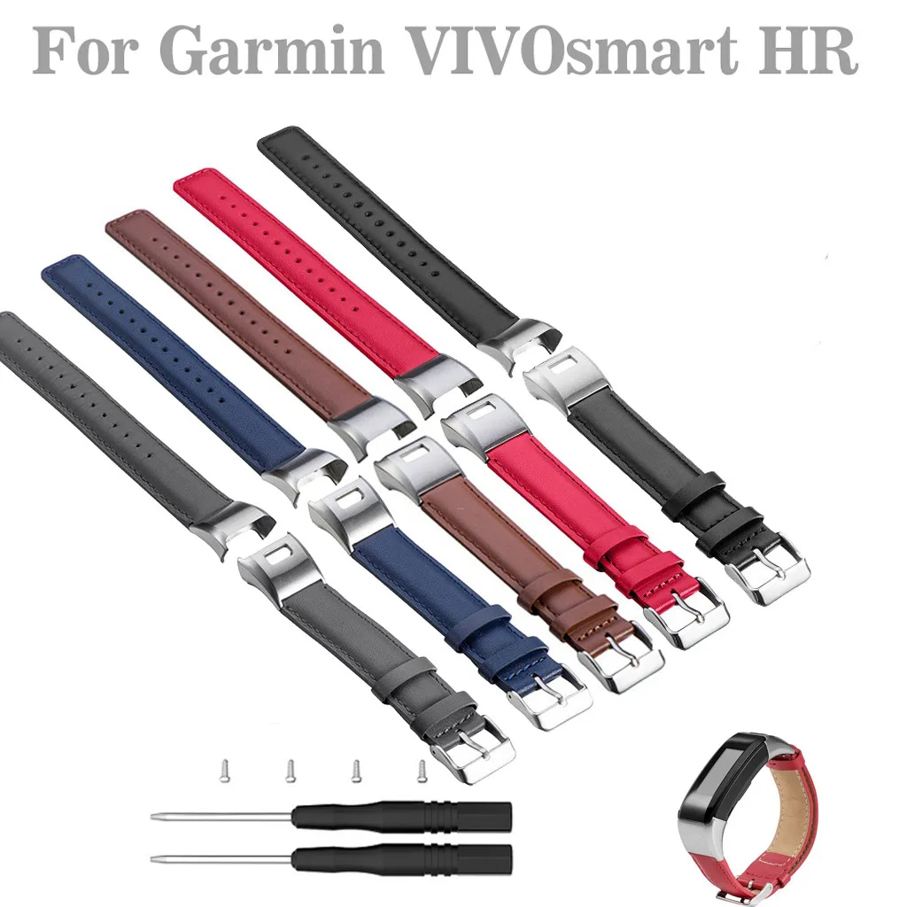 Роскошные модные простые ремешки для часы Garmin vivosmart HR роскошный кожаный сменный спортивный наручный ремешок для часов офисные ремни