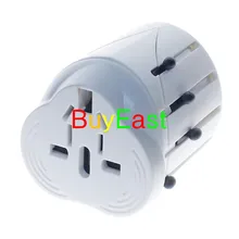 Дорожный переходник США/ЕС/ГБ/AU/Китай/Япония все в одном AC Разъем питания с предохранителем белого цвета