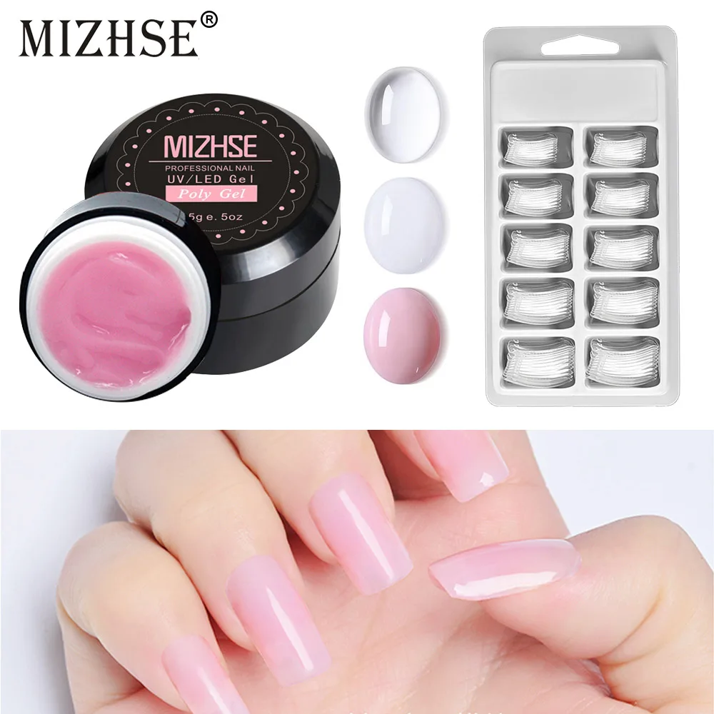 

MIZHSE Manicure Set Gel Polish Kits Vernis Semi Permanent Poly Gel Nail Kit Acrylic Nail Polygel With Brush For Nail Extension