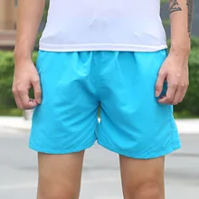 OLOEY летние спортивные брюки мужские однотонные быстросохнущие брюки свободные большие размеры Пляжные штаны для бега фитнес 3 точки шорты