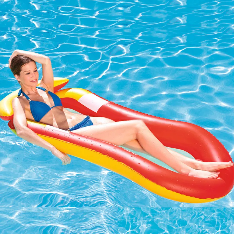 buy New Inflatable Water Hammock Floating Bed Lounge Chair Drifter Swimming Pool Beach Accessories XD88