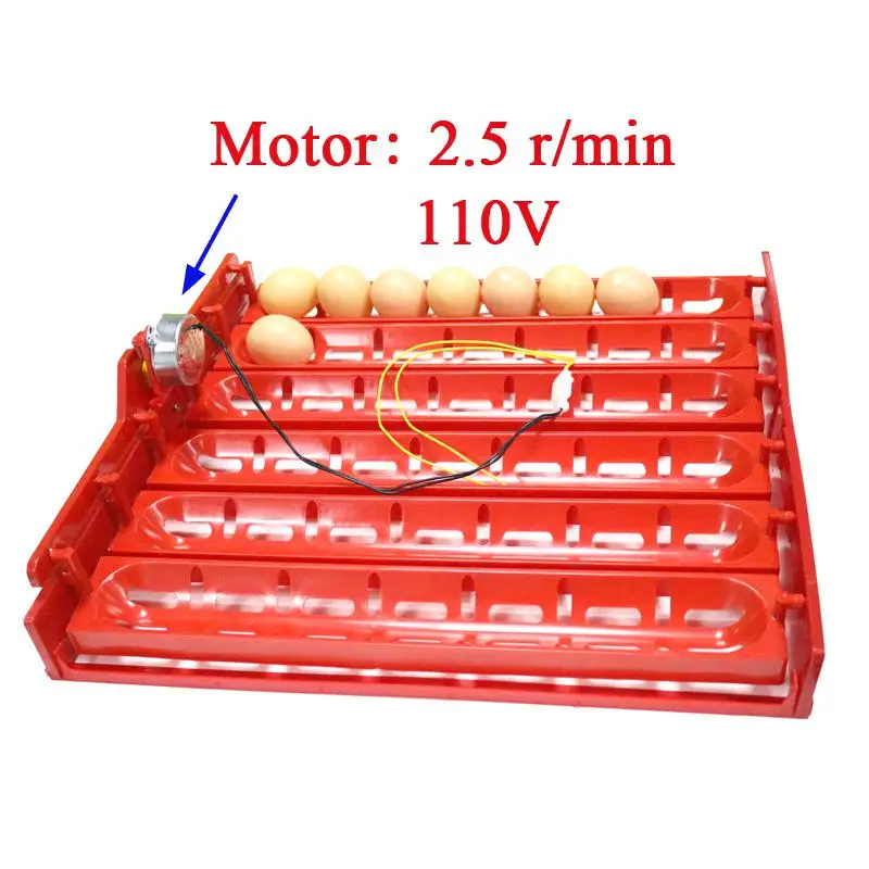 48-60 яиц 220 В/110 В/12 в инкубатор поворот яиц лоток курица утка гусь птицы яйца автоматический лоток для инкубатора - Цвет: 110V
