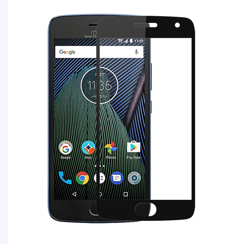 Закаленное стекло с полным покрытием для Motorola Moto G5 2 шт. защитная пленка экрана Plus