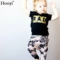 2018 RAD Baby Girl Clothes Set Fashion Children T-Shirt Pink Pant 100% Cotton Toddler Clothing Suit Outfits Tee Shirts Trouser 