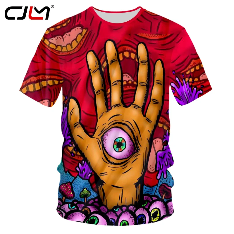 

CJLM Anime Tshirts Men Funny Print Parasyte 3d T-shirts Man Fitness Undershirts Homme Hip Hop Punk Style Fashion Casual Tees 7xl