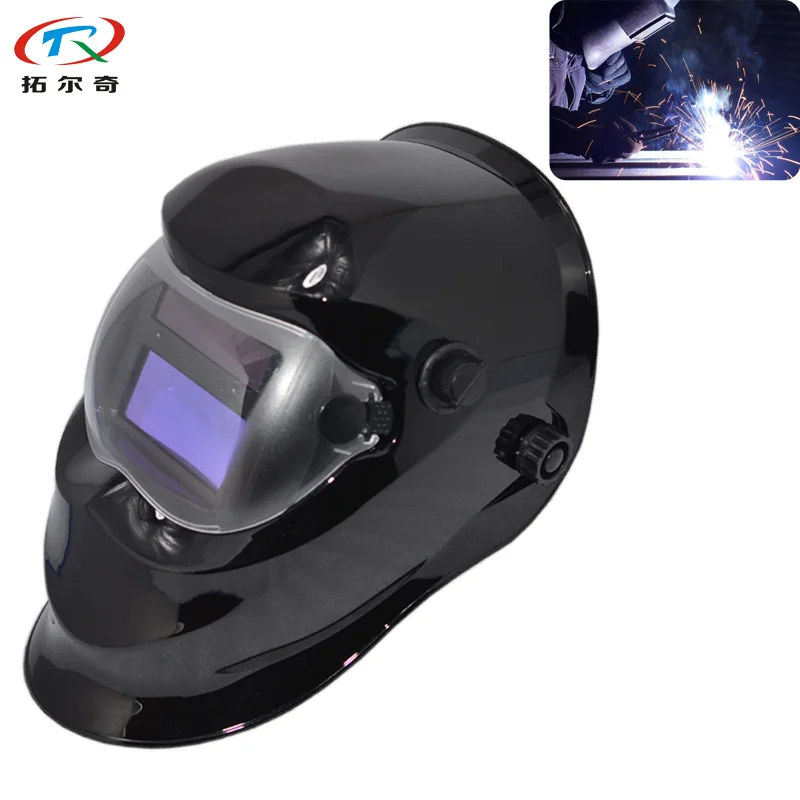 

Lithium Battery Solar Engery All Black Bat Model Tig Mig Arc Welder Helmet Auto Darkening Weld Cap Electric Mask TRQ-KD01-2233DE