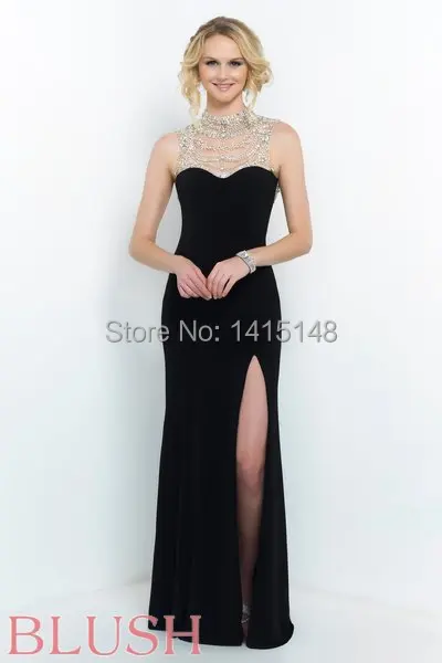 Straight Neckline Evening Dress