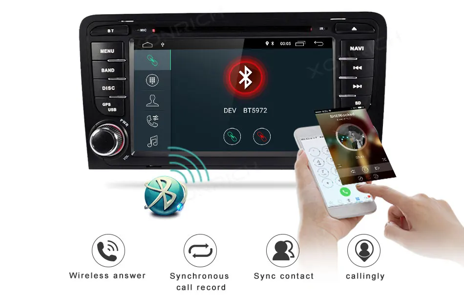 Discount 2 din Android 8.1 Car DVD Player Head unit For Audi A3 8P S3 RS3 2003 2004 2005 2006 2007 2008 2009 2010 2011 Radio Multimedia 3