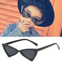 Модные стильные детские Винтажные Солнцезащитные очки «кошачий глаз» в форме треугольника для мальчиков и девочек, брендовые милые Солнцезащитные очки, детские очки