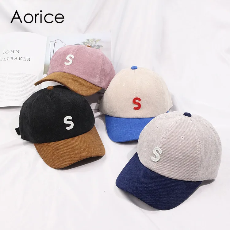 

Aorice CF976 Color Matching Autumn and Winter New S Letter Baseball Cap Female Casual Wild Cap Youth Student Sunshade Hat