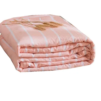 

Premium Summer Cool Quilt Blanket Stripe Comforter Air Conditional Quilted Duvet Blanket Bedspread 200x230cm colcha edredones