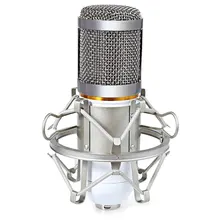 Hot sale! Hot sale 2016 Wired Wide Frequency Response Studio Condenser Sound Recording Microphone with Metal Shock Mount Kit for