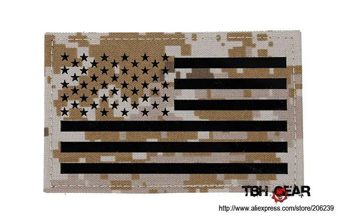 

TMC Large 12.7x7.9cm Military US Flag Patches Infrared Patch In AOR1 or AOR2+Free shipping(SKU12050465)