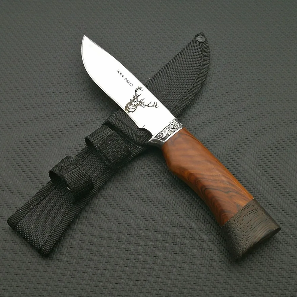 ToughKeng 440C охотничьи ножи из нержавеющей стали с фиксированным лезвием, Wenge с деревянной ручкой, нож для выживания на открытом воздухе, дикий олень
