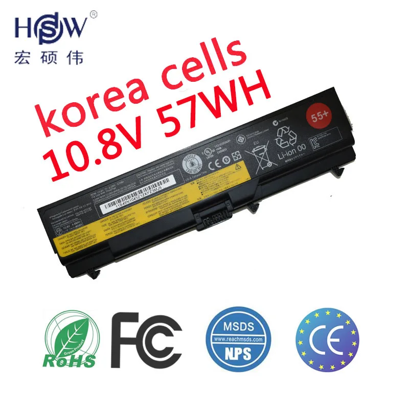 HSW Аккумулятор для ноутбука 10 8 В 57WH Lenovo ThinkPad E40 L512 T410 E50 E420 L520 E425 SL410 T420 E520 T510 E525|laptop