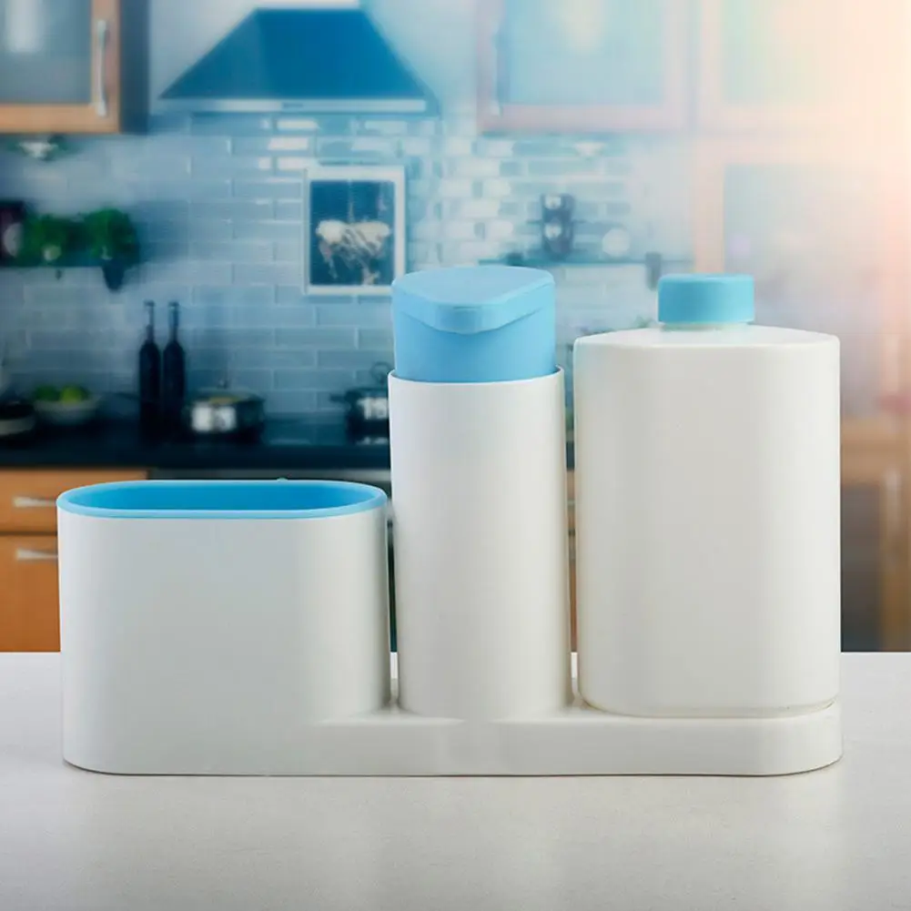 

MeterMall Washing Sponge Storage Shelf Bathroom Sink Detergent Soap Dispenser