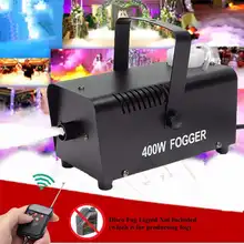 Мини светодиодный RGB беспроводной 400 Вт туман дым туман машина Эффект диско DJ вечерние Рождество с дистанционным управлением светодиодный fogger