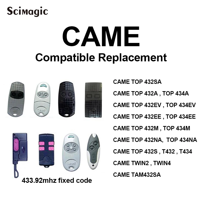 

Clone CAME TOP-432NA TOP 432 NA garage gate door 433,92mhz remote control CAME handheld transmitter duplicator fixed code