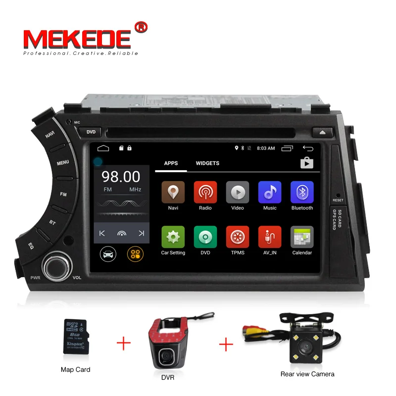 

M518 Android7.1 2G RAM 4G SIM card slot car gps dvd multimedia cassette for Ssangyong Actyon/Kyron free shipping mic gift